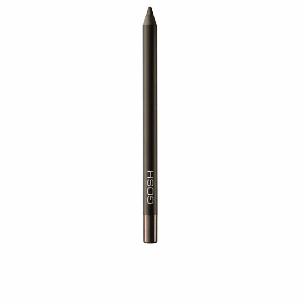 Gosh Velvet Touch Eyeliner Waterproof 017 Rebellious Brown. Brauner Stift mit Spitze und Markenlogo.