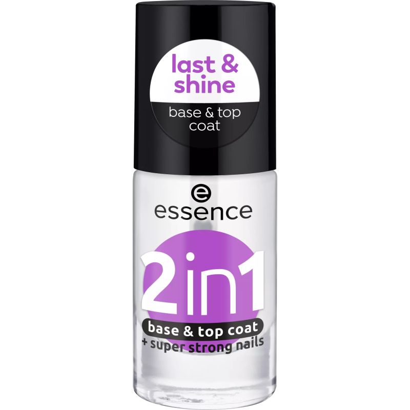 Essence 2in1 Base & Top Coat Flasche mit Applikator.