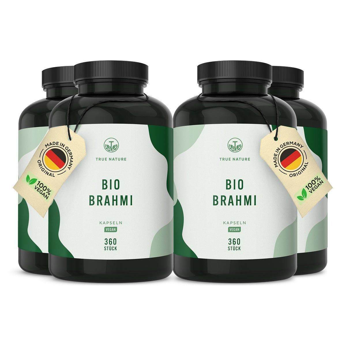 True Nature® Bio Brahmi Kapseln - Vegan & Made in Germany 4x360 St