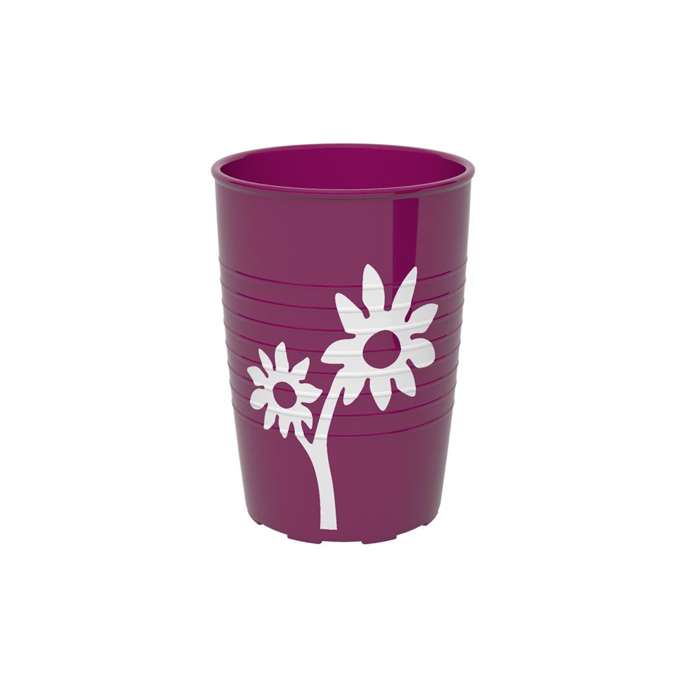 ORNAMIN Becher mit Antirutsch-Trick Blume mit therapeutischem Trinkaufsatz, bruchstabil