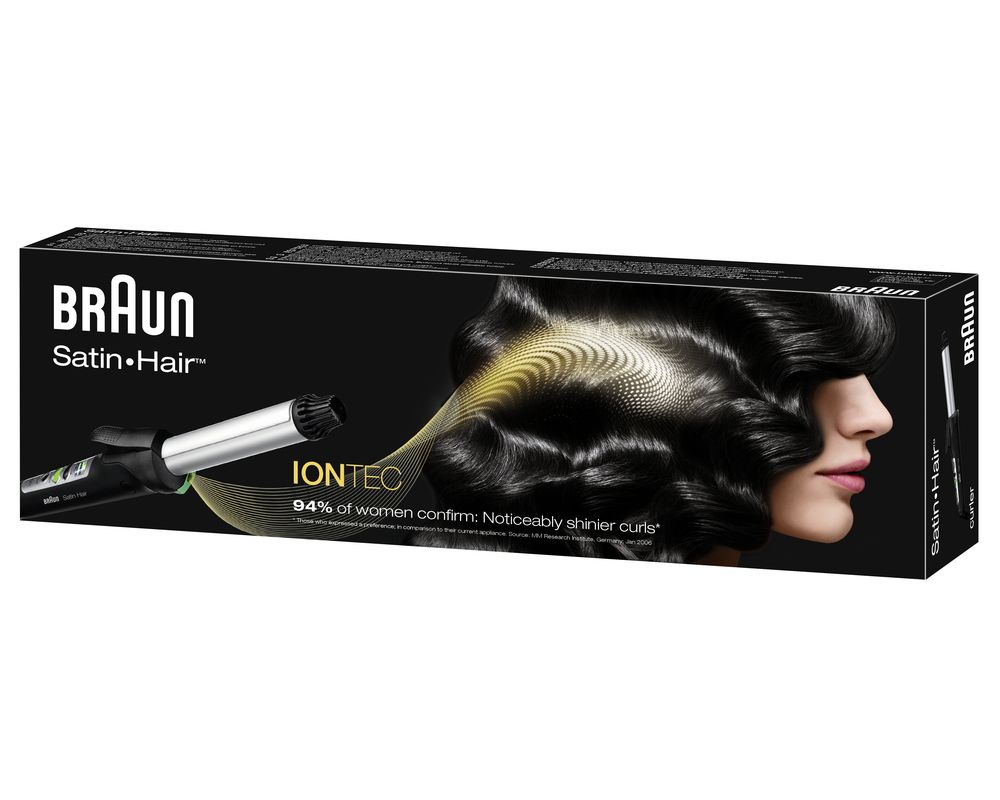 Braun - Elektrische Lockenbürste "Satin Hair 7 Curler EC 1" in Schwarz und Silber