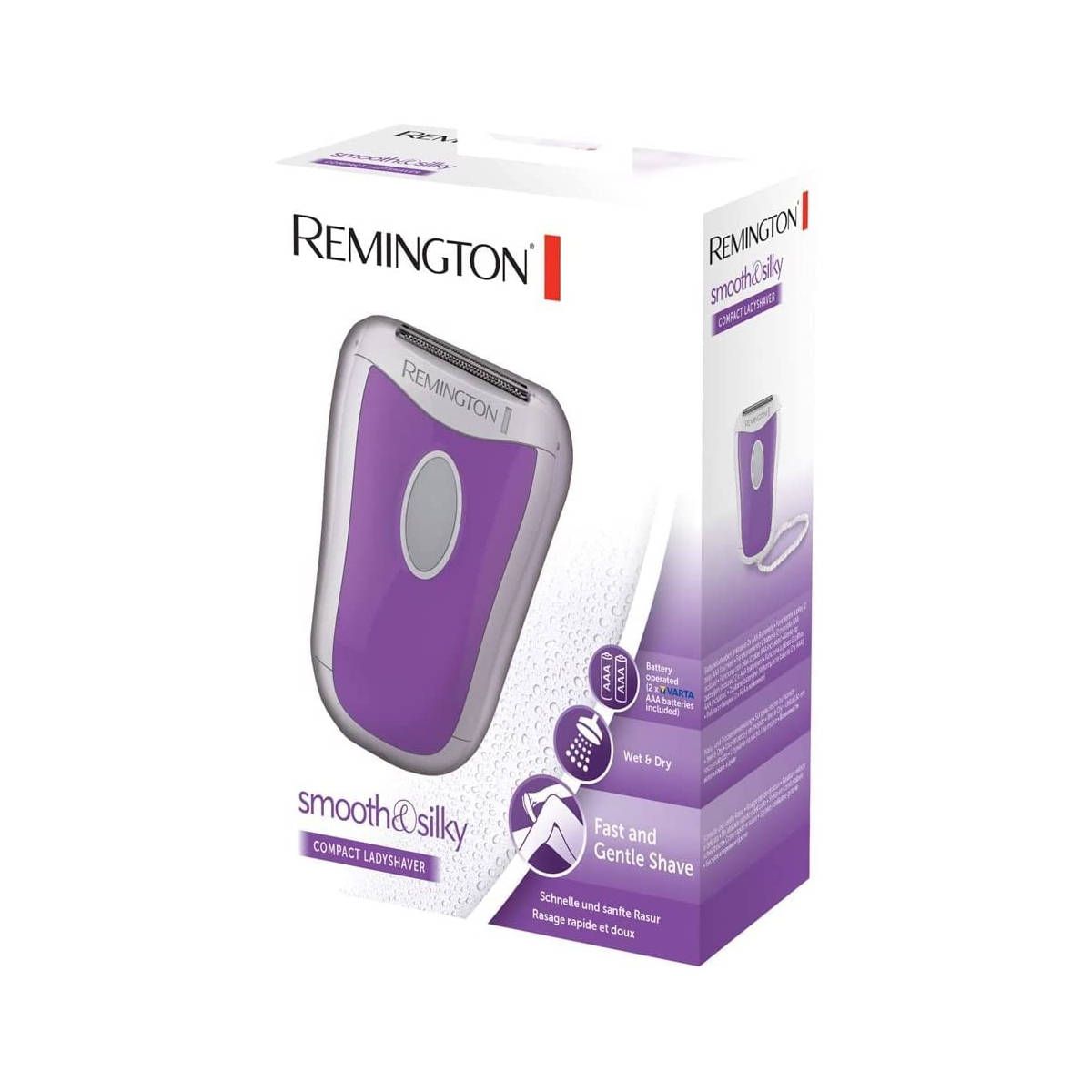 REMINGTON Damen-Rasierer Compact smooth&silky WSF4810 Nass- und Trockenanwendung