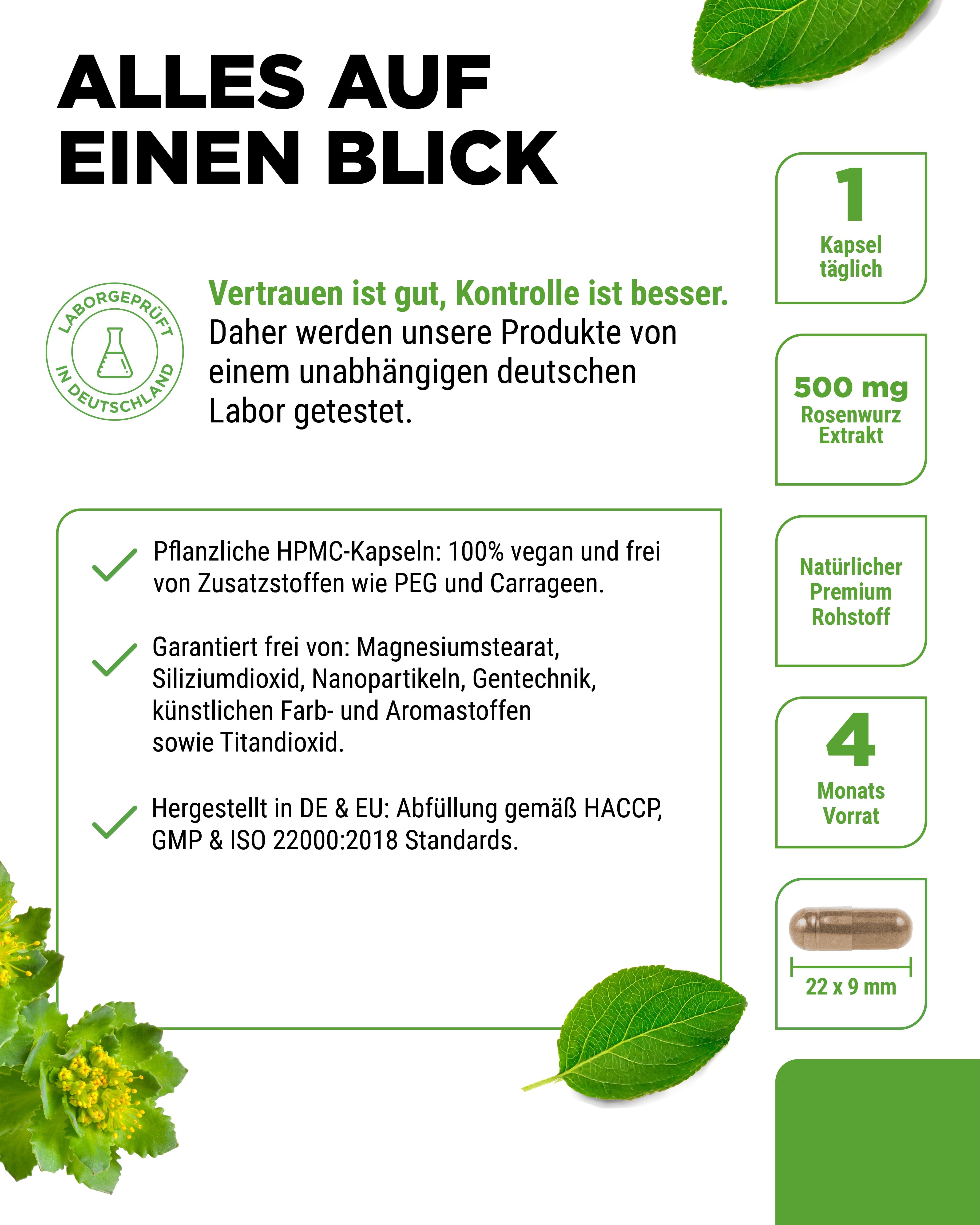 vit4ever Rhodiola Rosa (Rosenwurz-Extrakt)