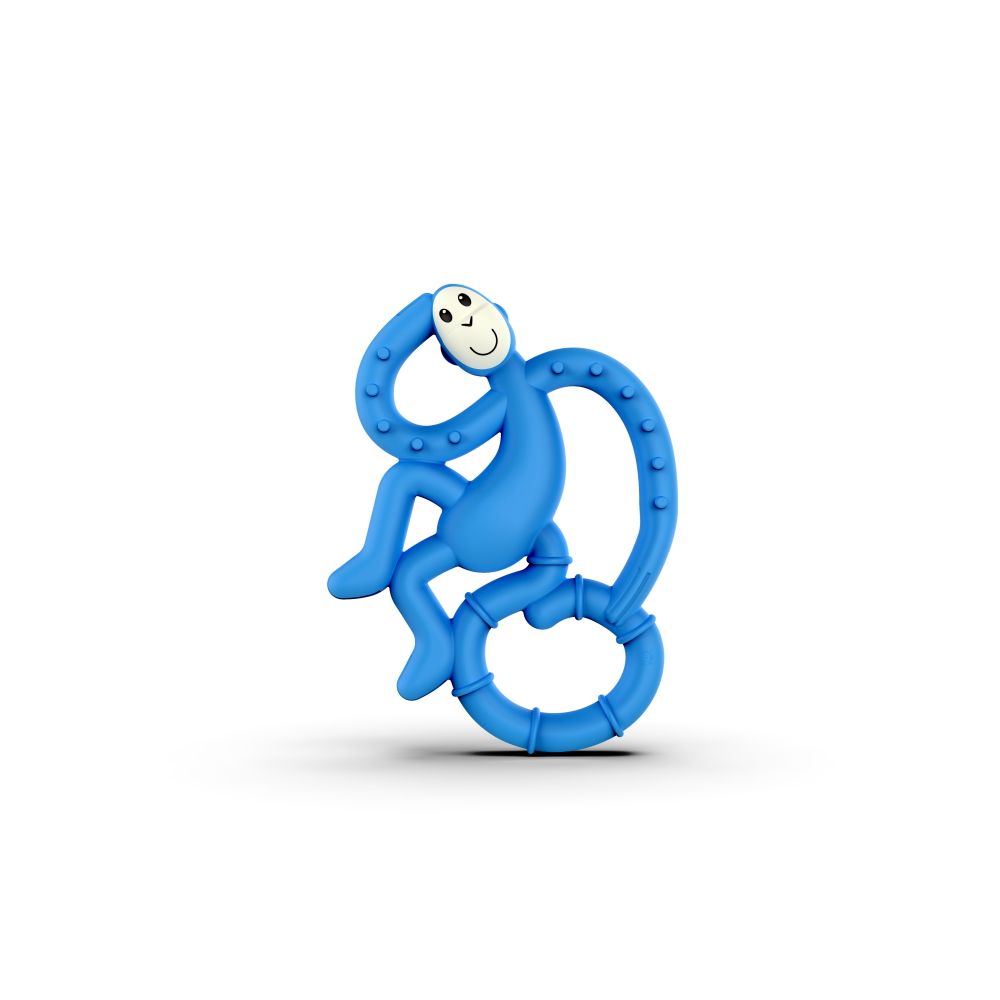 Matchstick Monkey Beißring / Zahnungshilfe Affe mini blau