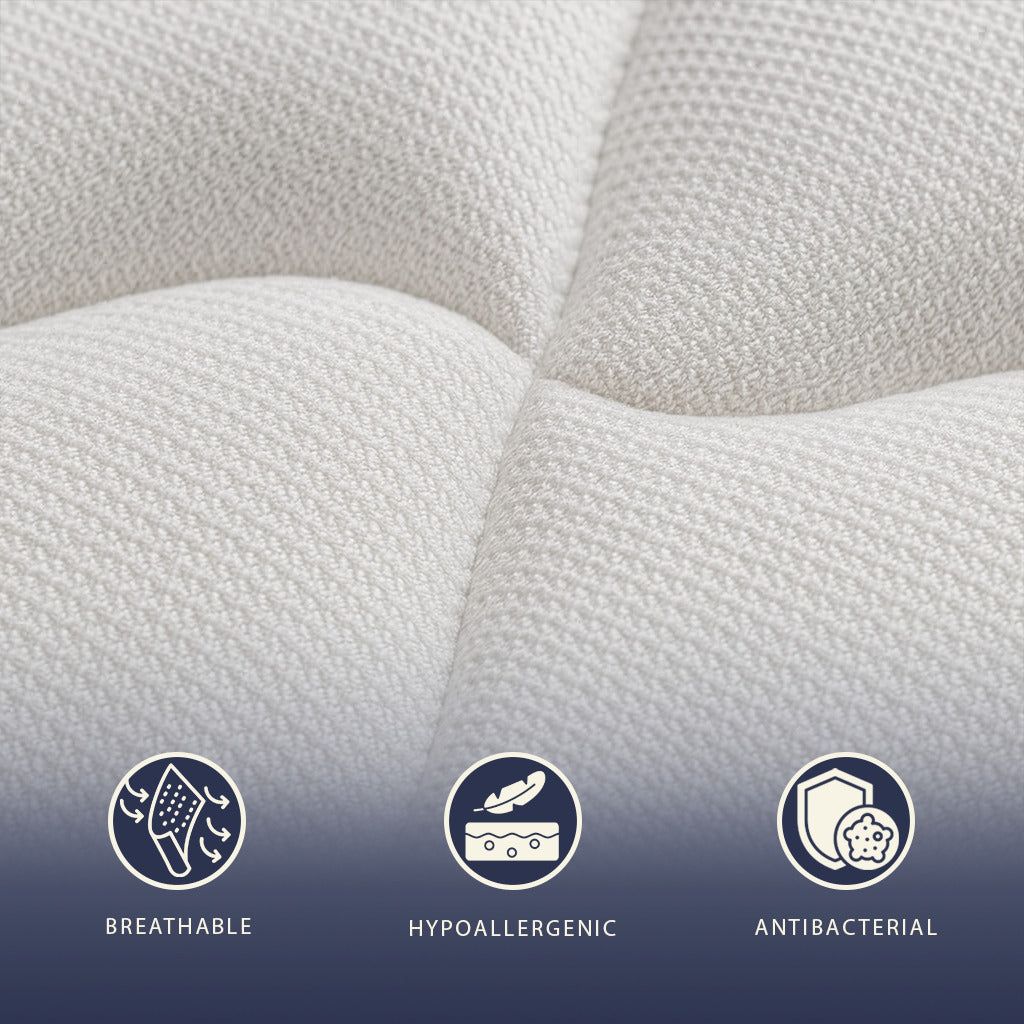 The White Stone Matratze Feuerhemmend 140x200 aus Memory Foam Höhe 20 cm | Orthopädisch