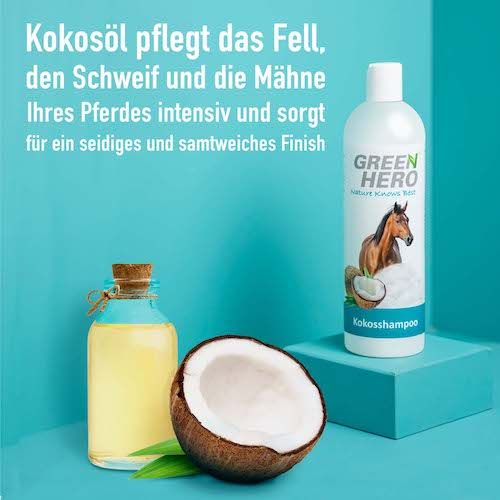 GreenHero Kokosshampoo für Pferde