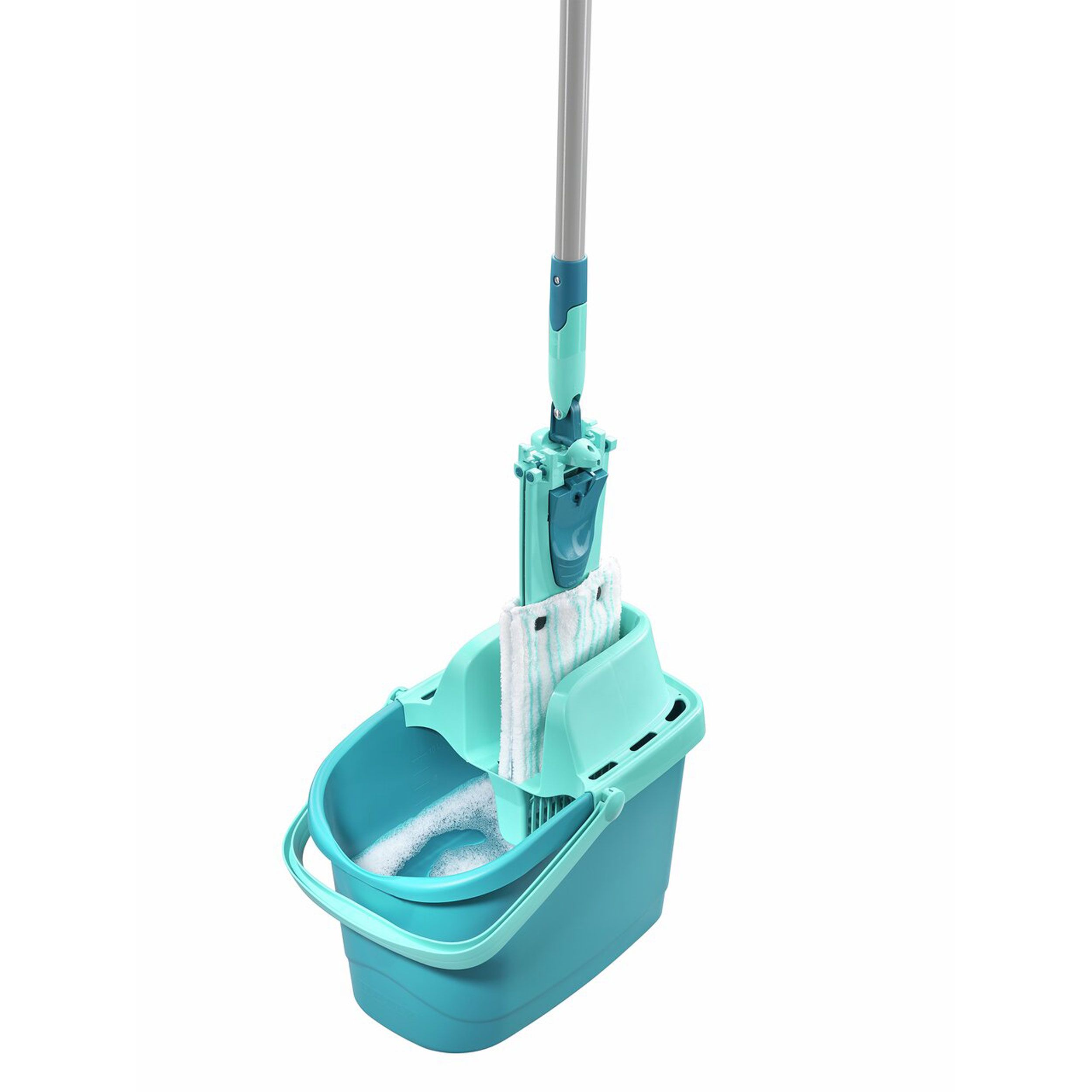 Leifheit Reinigungs-Set Combi Clean micro duo, Bodenwischer, Eimer, Pressaufsatz