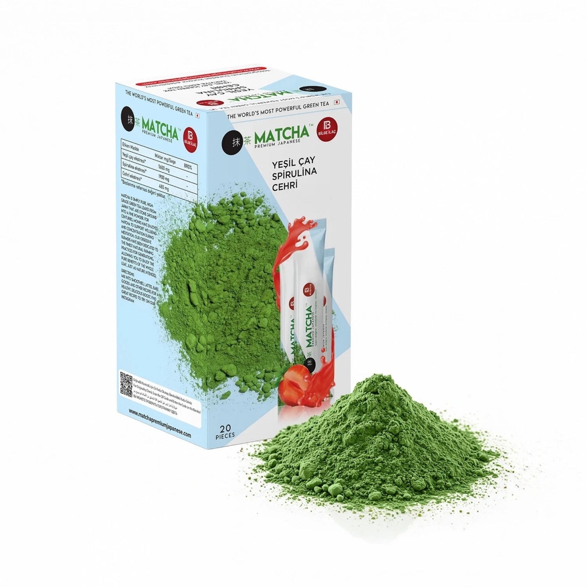 Premium Japanese Matcha Grüner Tee mit Erdbeeraroma