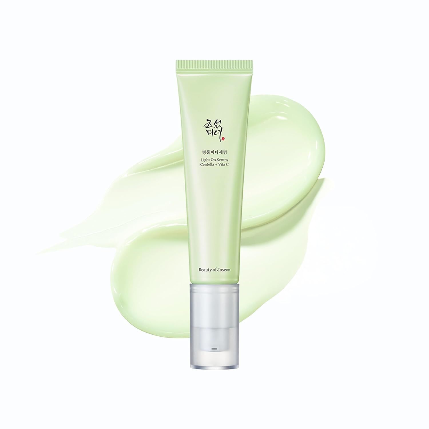 Grüne Serum-Tube mit Serum-Klecks. Text: Centella + Vita C. Marke: Beauty of Joseon.