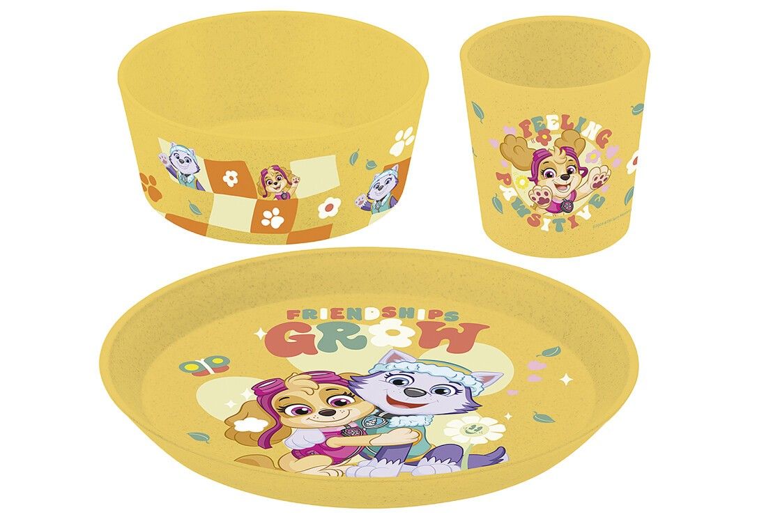 KOZIOL stoviglie per bambini Paw Patrol Grow 3 pezzi