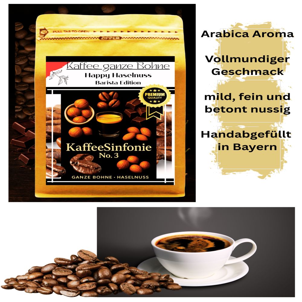 Linecase Haselnuss Kaffee ganze Bohne