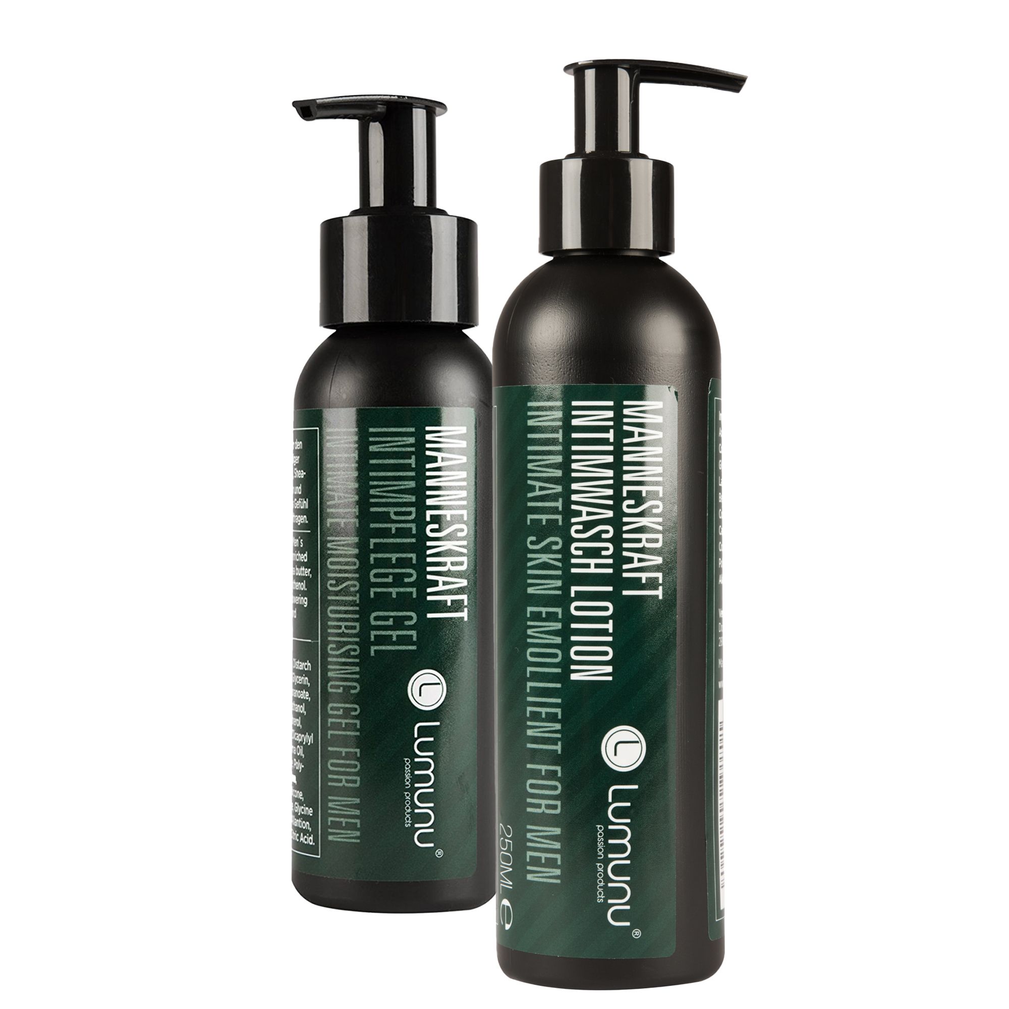 "Manneskraft" Set mit Intimwaschlotion (250ml) & Intimpflege-Gel (100ml)