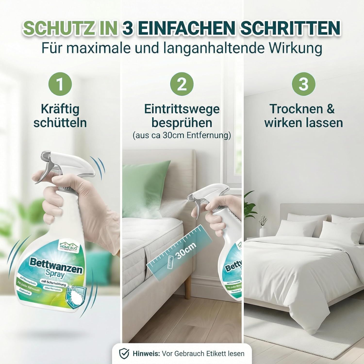 HomeBugProtect Bettwanzen Spray Für Textilien und Möbel