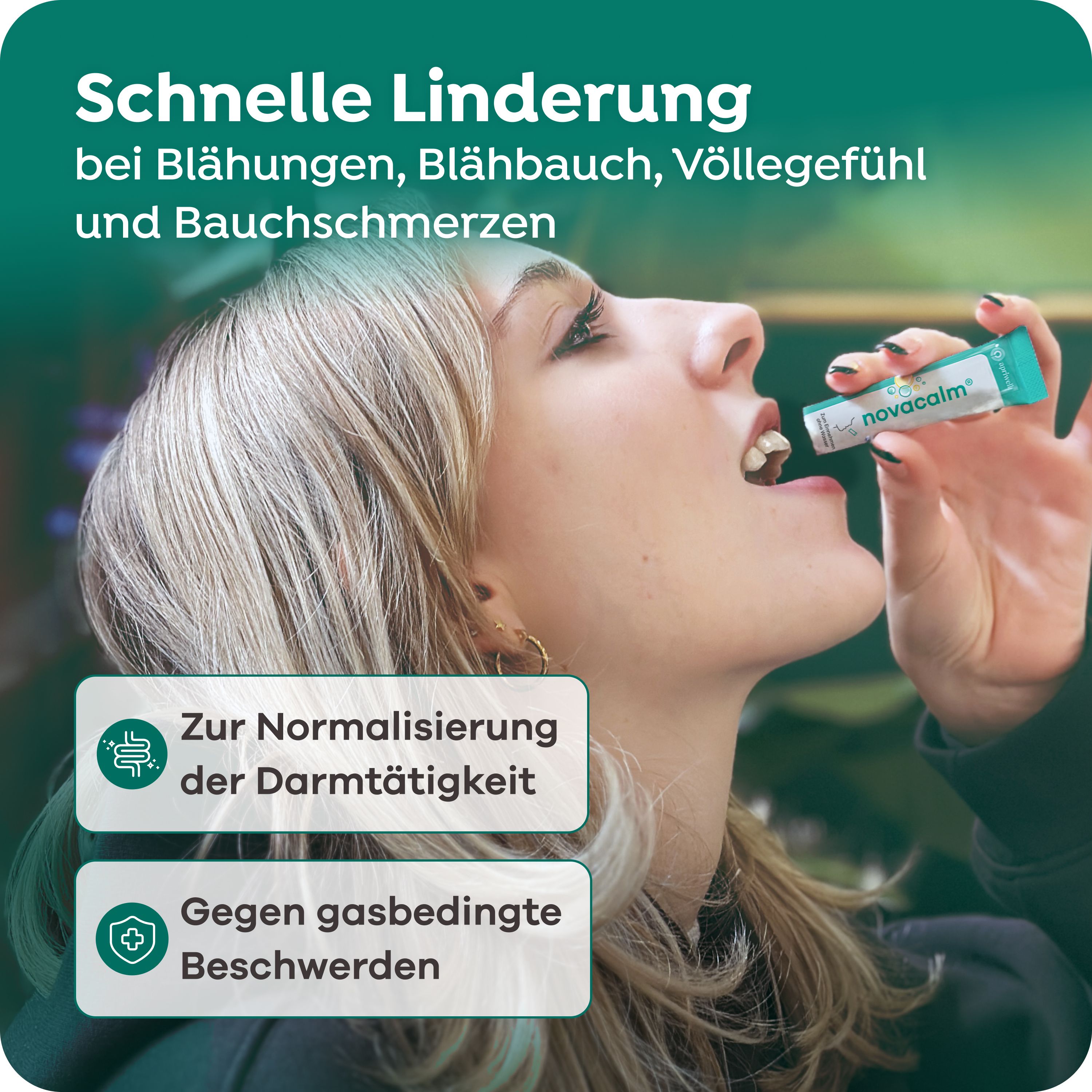 Apriwell Novacalm  bei gasbedingten Magen-Darm-Beschwerden