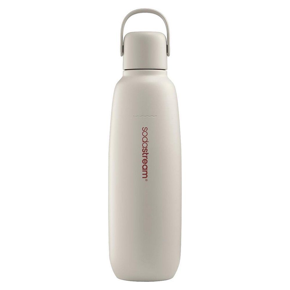 SodaStream Fizz & Go Cool Sand Metallflasche, 0,9 L, mit Henkel.