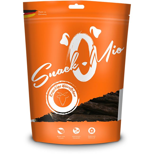 SnackOMio - knackige Würstchen von der Ziege