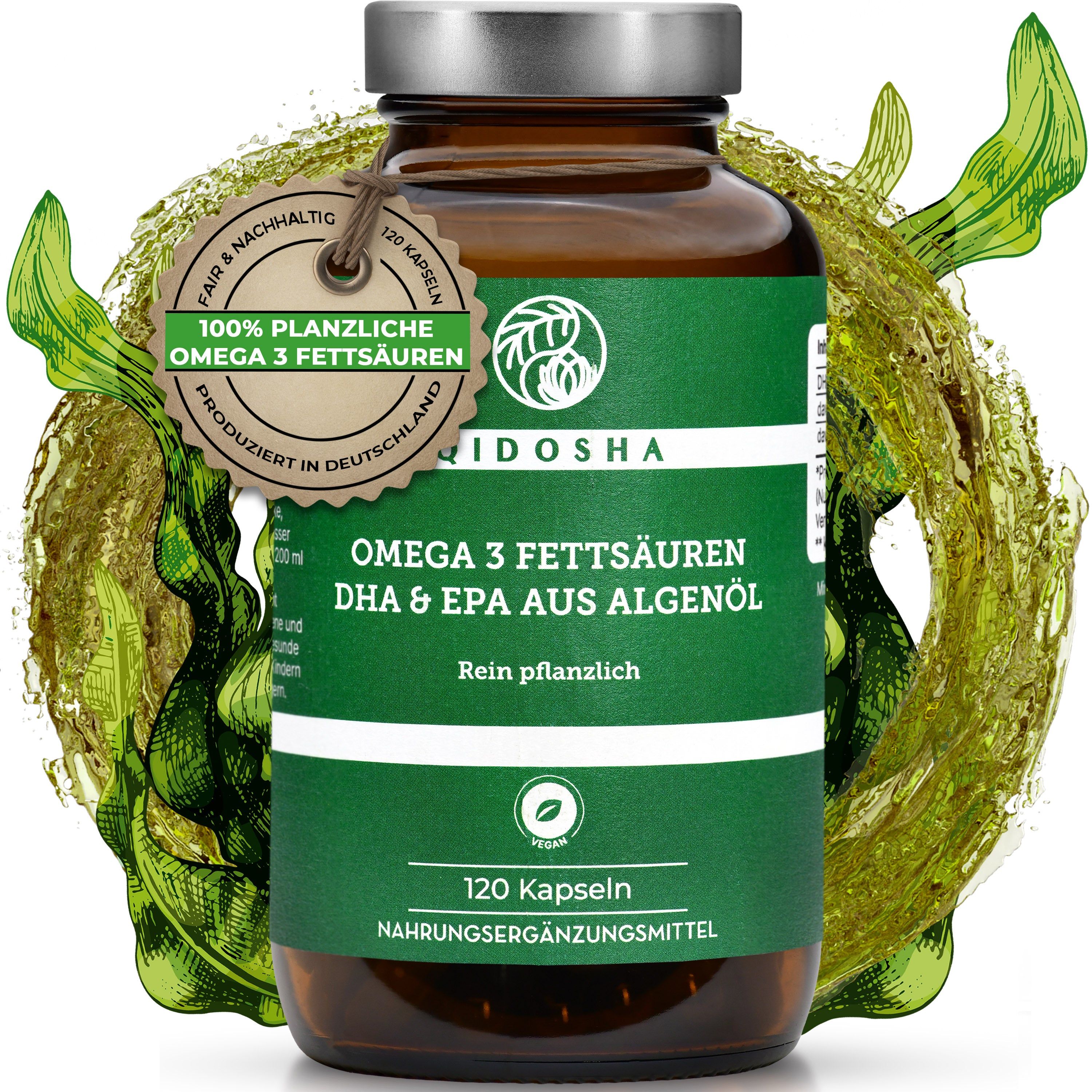 QIDOSHA Omega 3 Fettsäuren aus Algenöl (vegan)