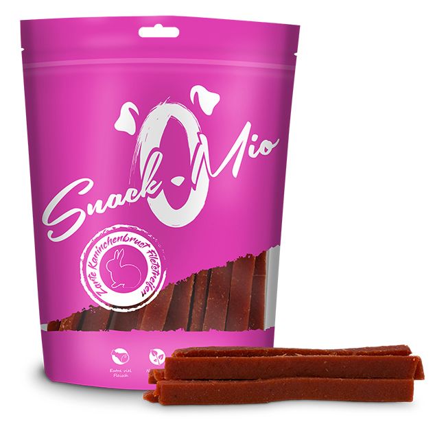 SnackOMio - Zarte Kaninchenbrust Filetstreifen