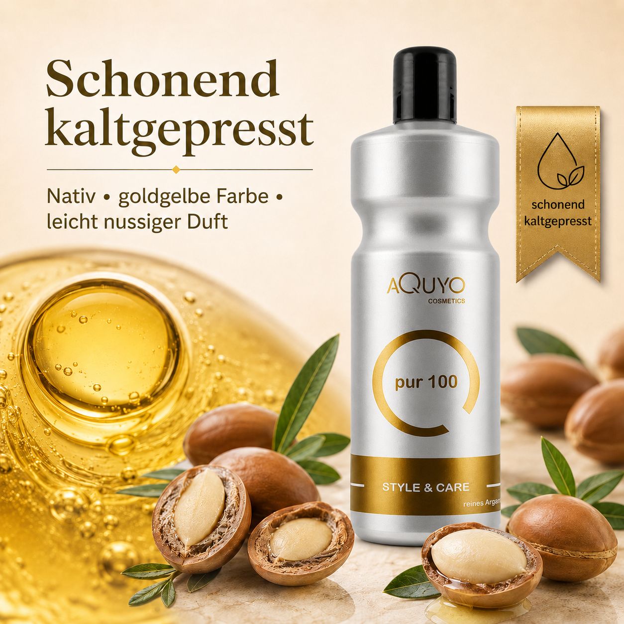 Reines Arganöl für Gesicht Haare Nägel Körper Bartpflege ohne Silikone vegan