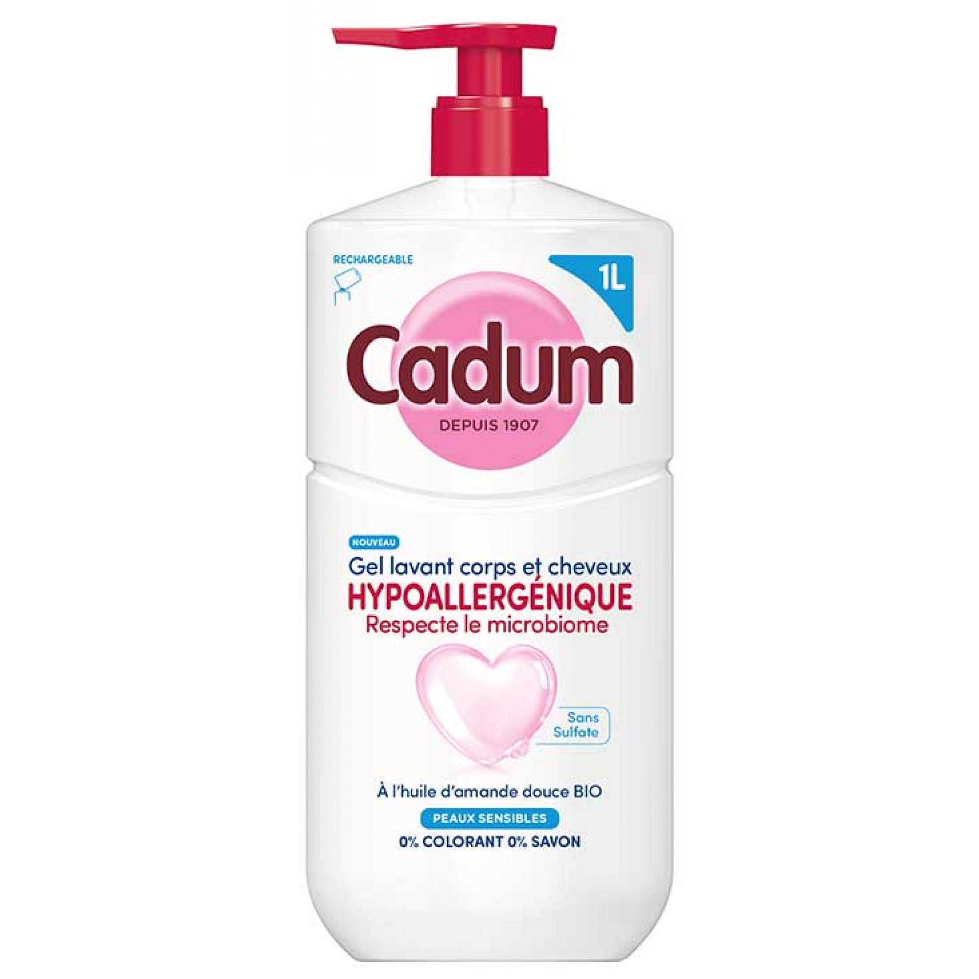 Cadum Hypoallergenes Waschgel für Körper und Haar 7,58x9,63x25,08 cm