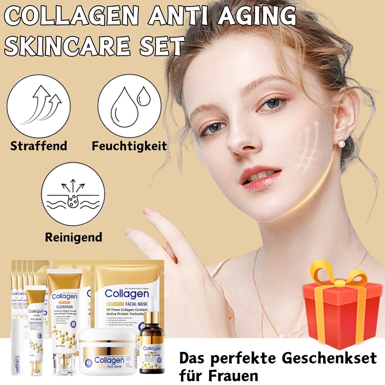 SUMMISHI Collagen Skincare Set, Anti Aging