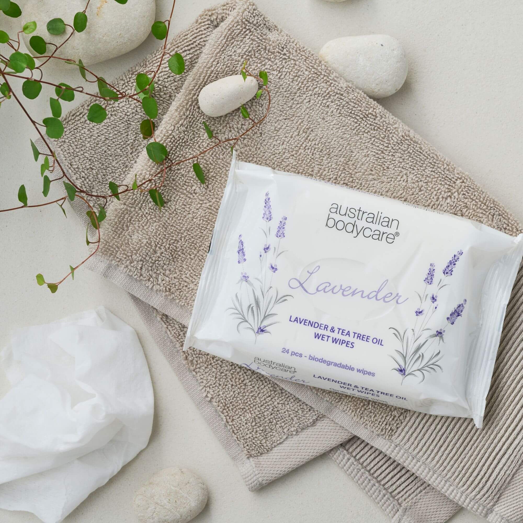 Australian Bodycare Feuchttücher mit Lavendel & Teebaumöl 1 St