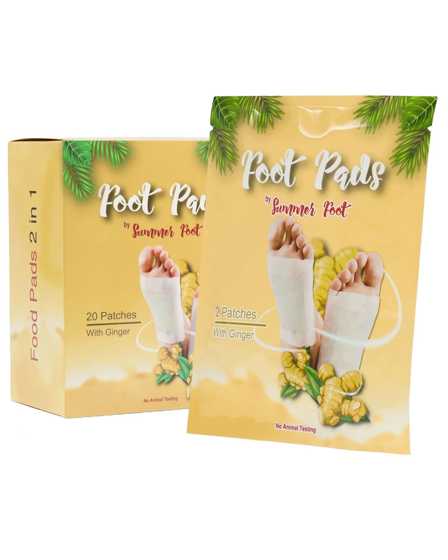 Summer Foot - Fußpads mit Ingweröl (für 10 Anwendungen)