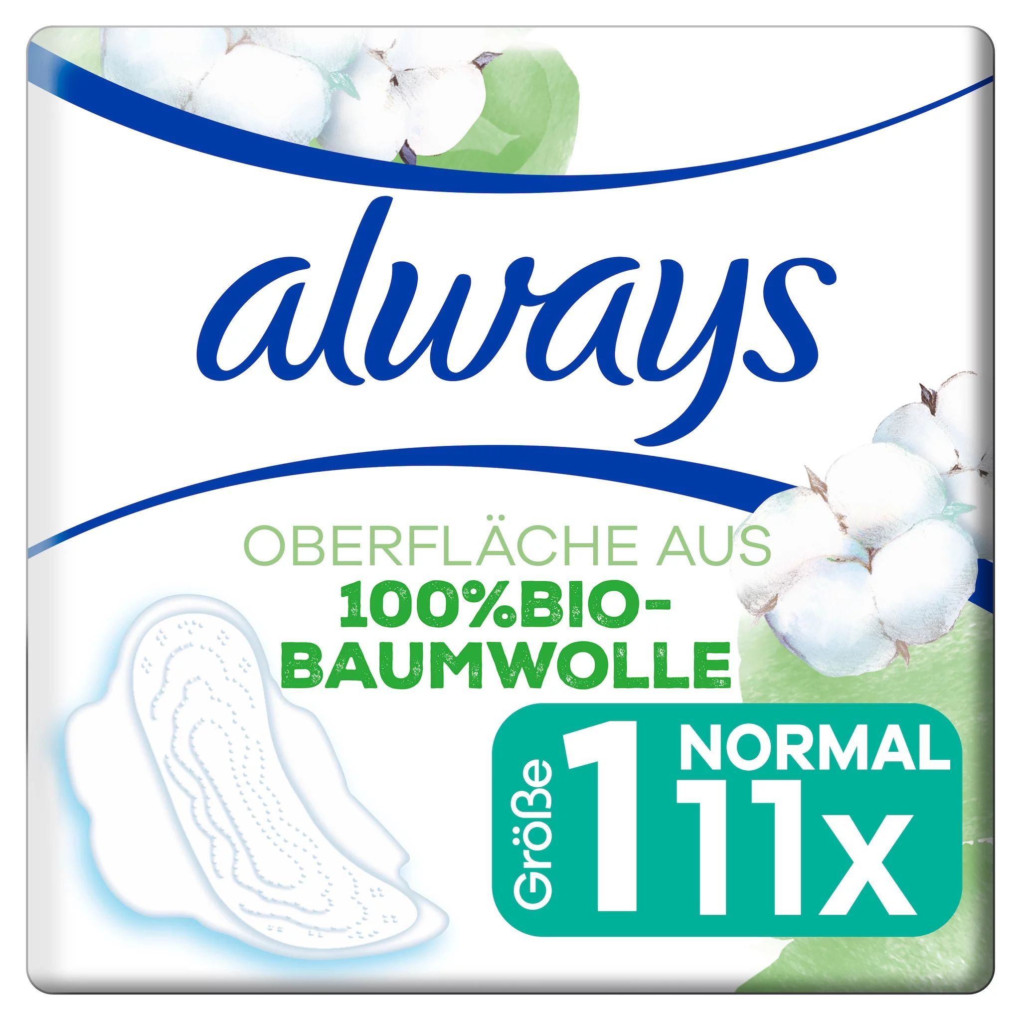 always Ultra Binde Cotton Protection Normal mit Flügeln 11 - Magic Paper Damenbinden St
