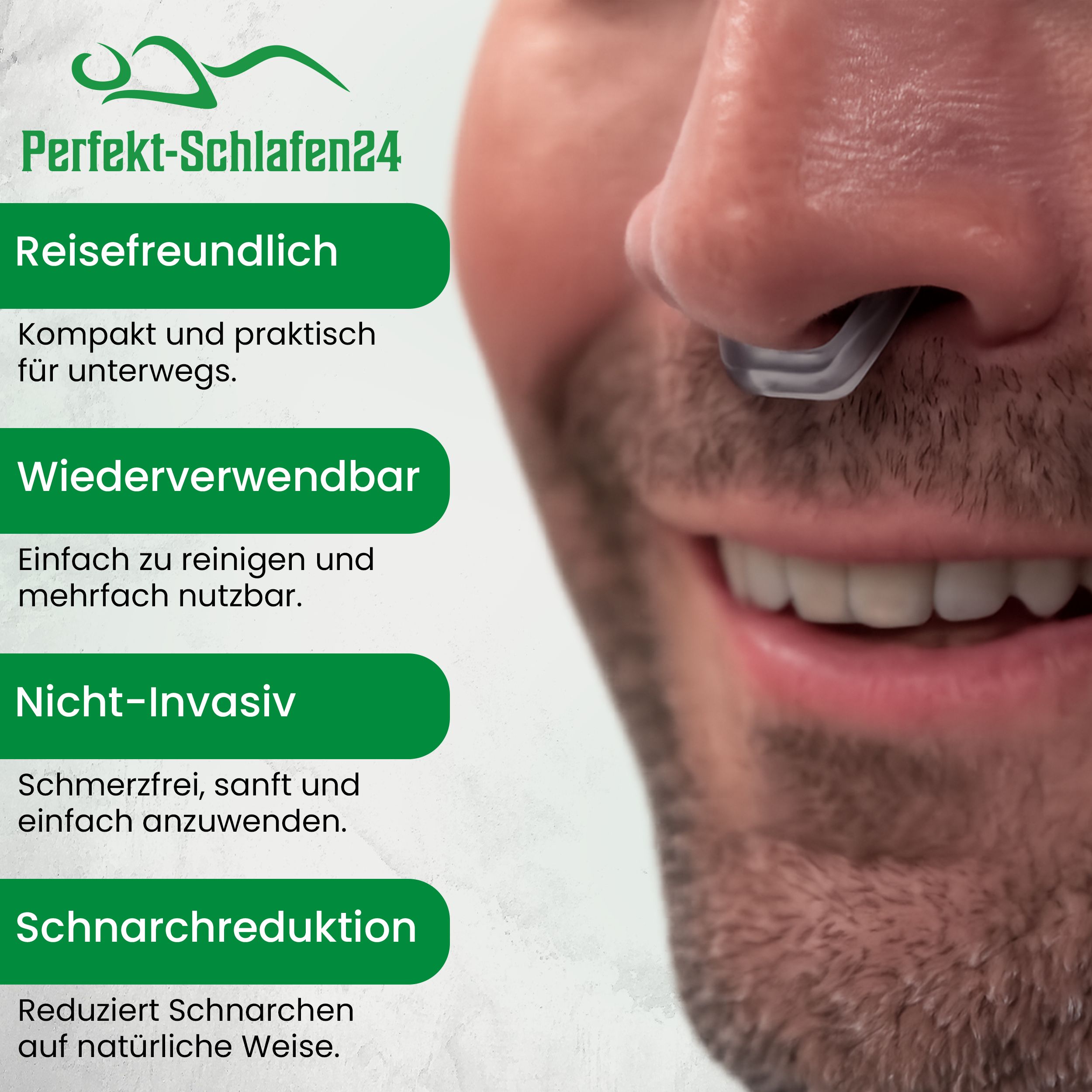 Perfekt-Schlafen24 - Schnarchstopper 8x Nasenklammer Schnarchen