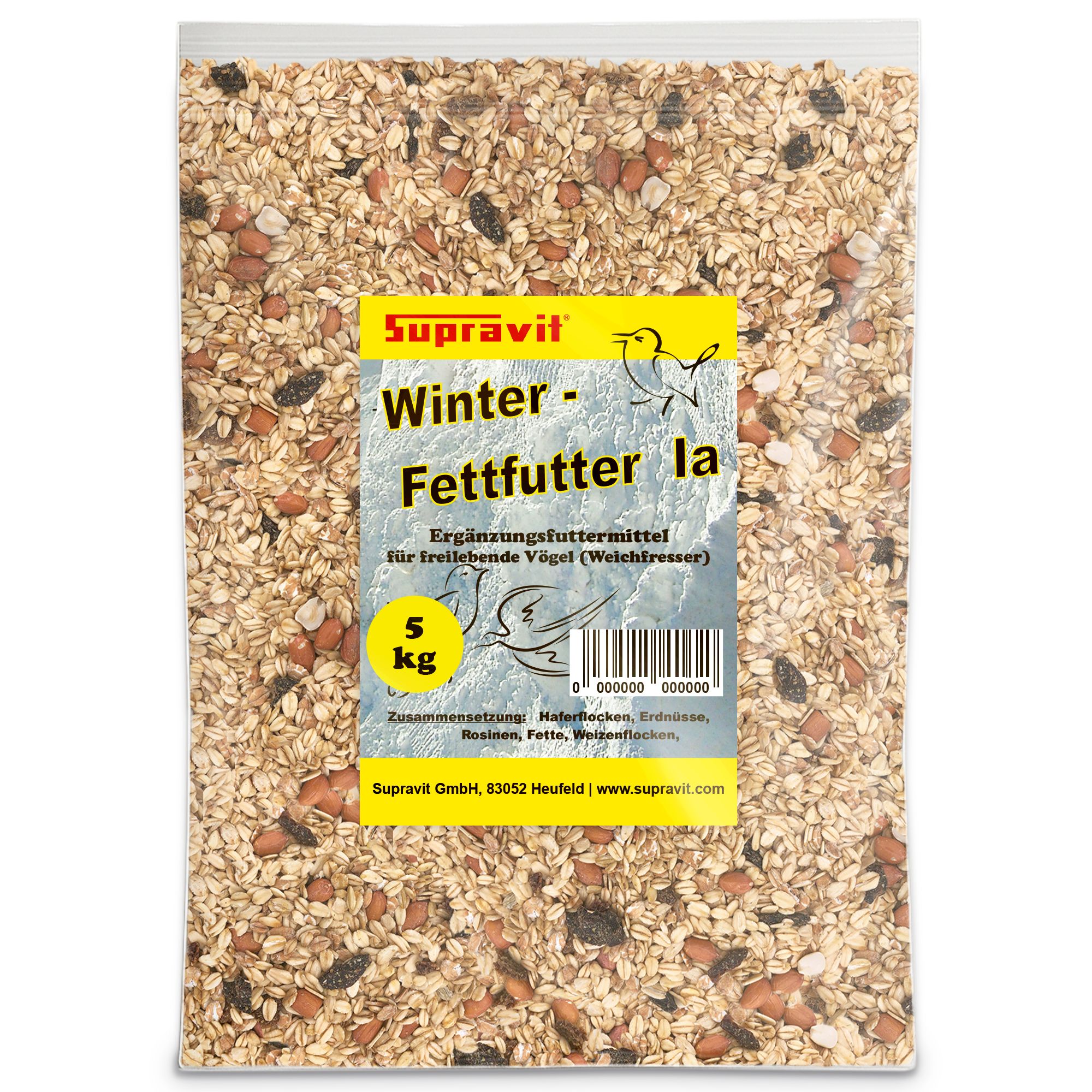 Supravit Premium Fettfutter für Wildvögel - schmackhaftes Vogelfutter & Winterfutter für Vögel