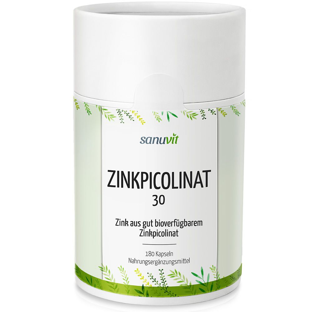 Sanuvit® Zinkpicolinat Kapseln – Hochdosiertes Zink in gut verträglicher Zink-Form Papierdose 44 g