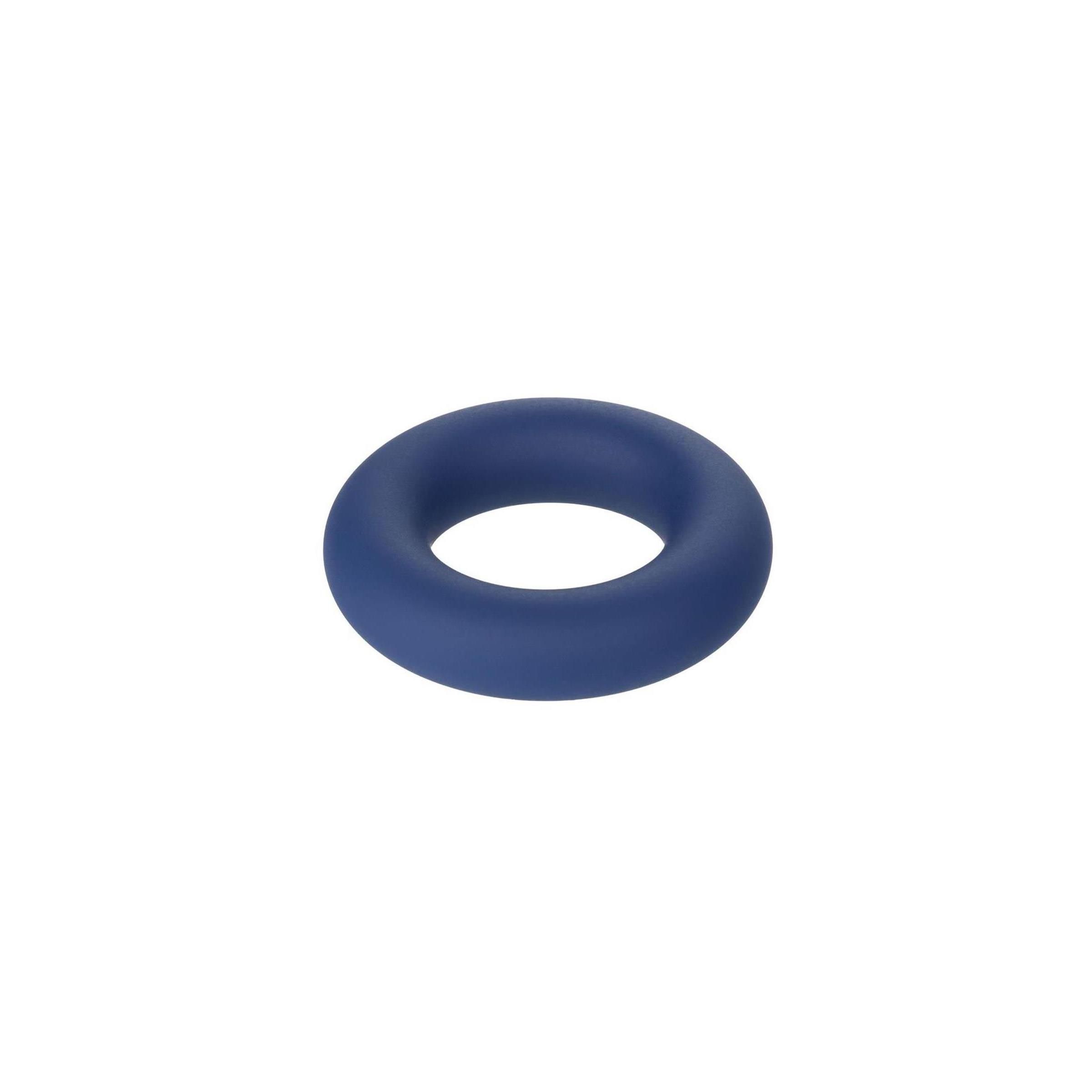 Blauer Ring aus weichem Material. Runde Form. Einfache Darstellung.