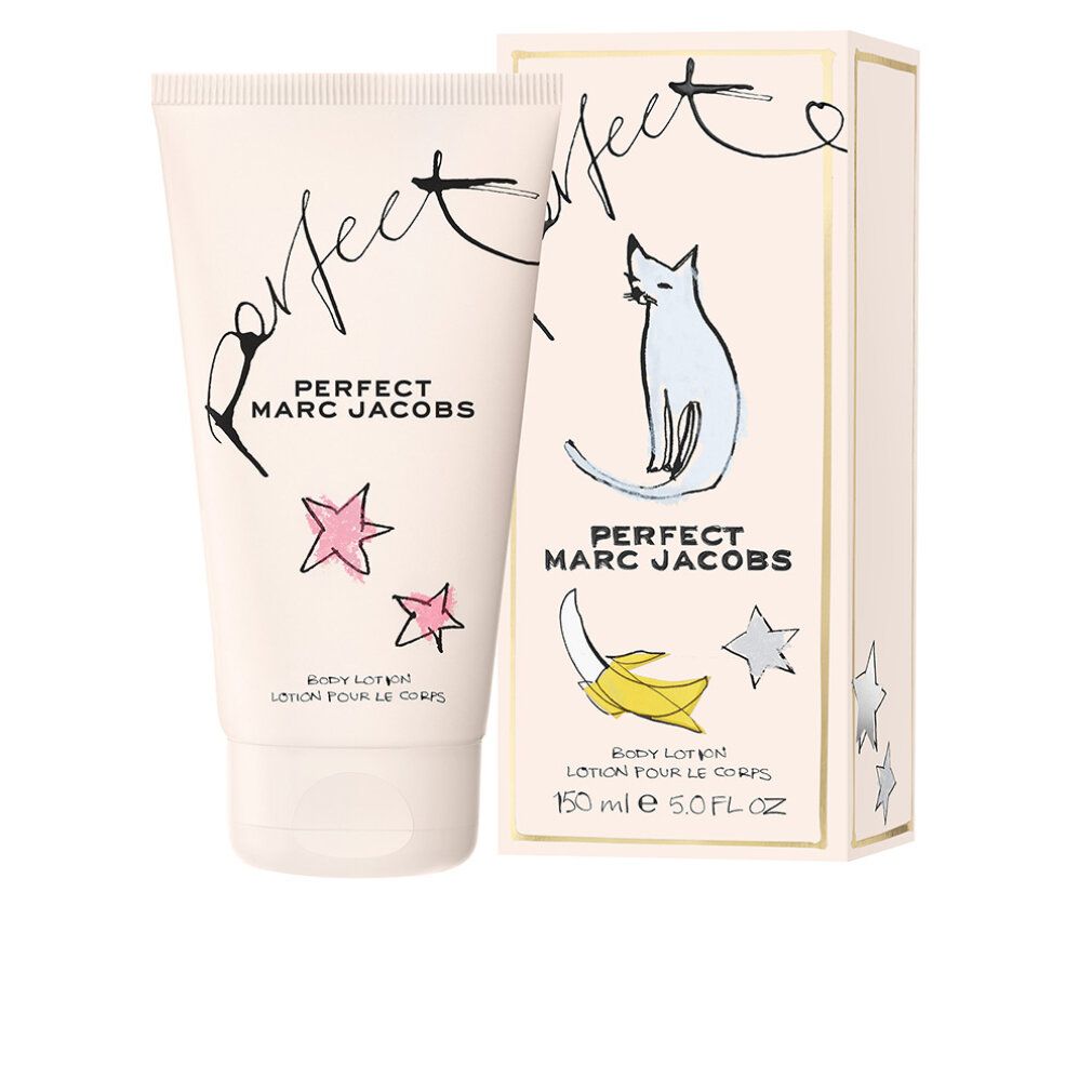 Verpackung und Tube "Perfect Marc Jacobs". Katze, Banane, Sterne. 150 ml. Lotion pour le corps.