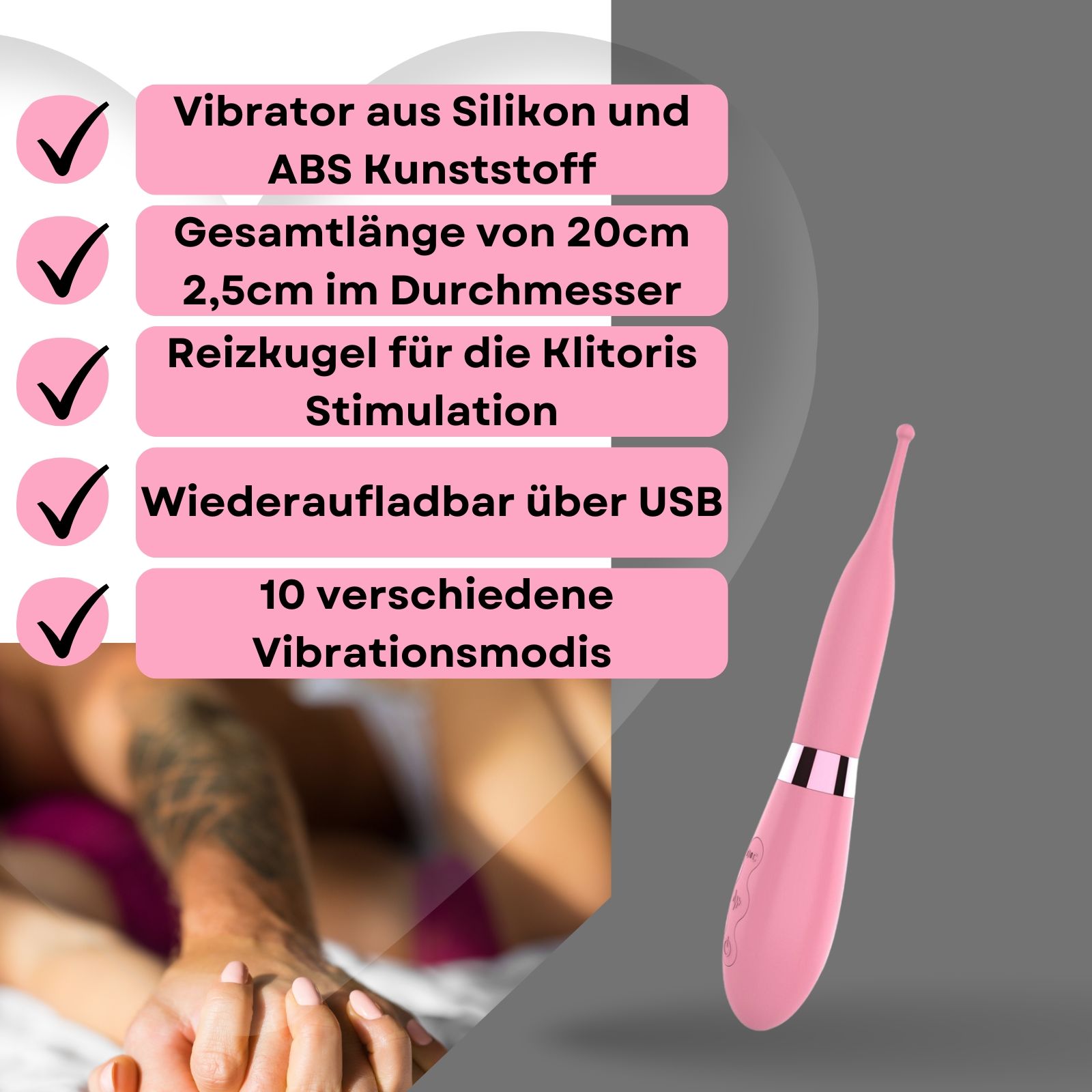 Lovelyness - Klitoris Vibrator mit Reizkugel 'Pin' 1 St