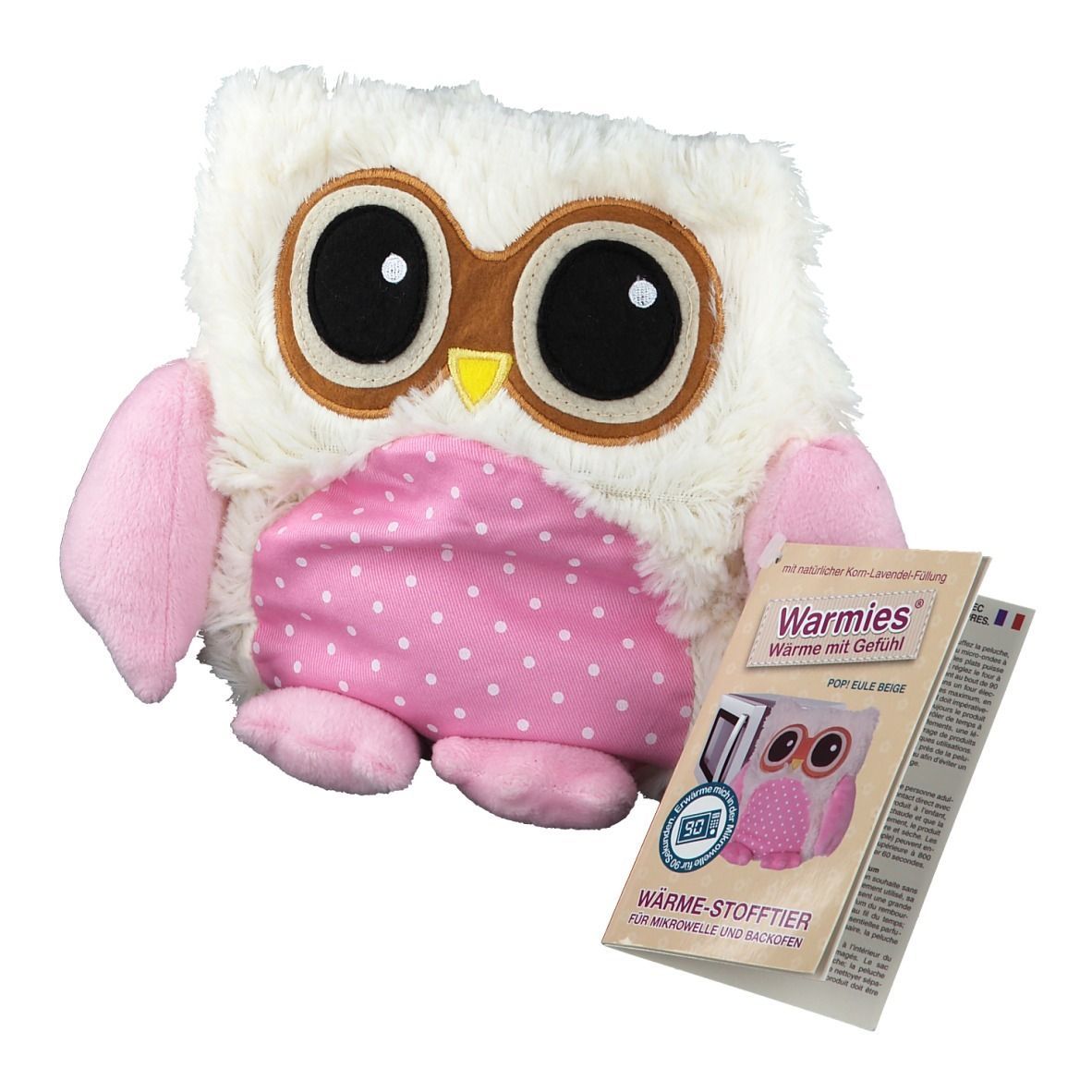 Warmies POP Eule beige/rosa