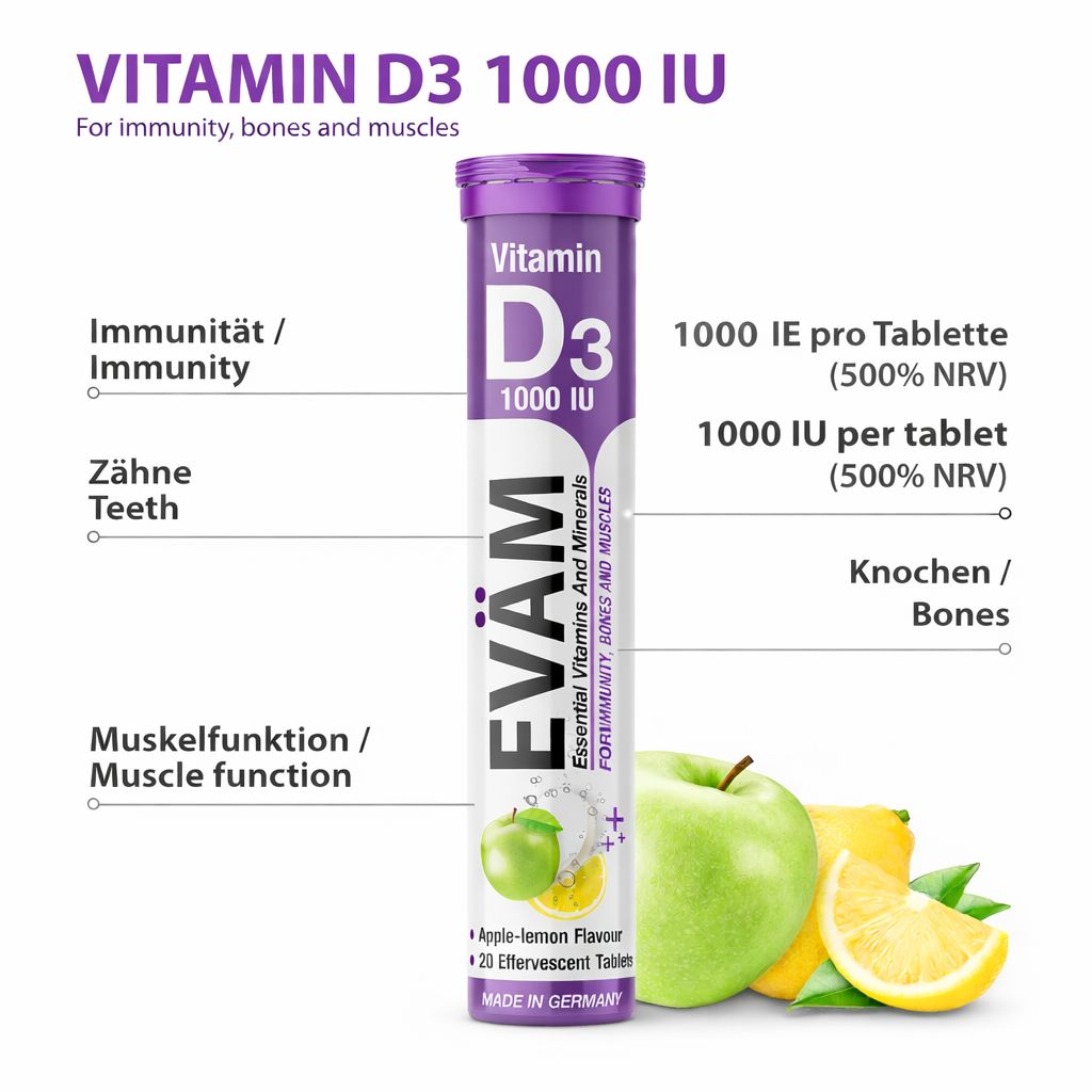 EVÄM Vitamin D3 Brausetabletten - 2 Set