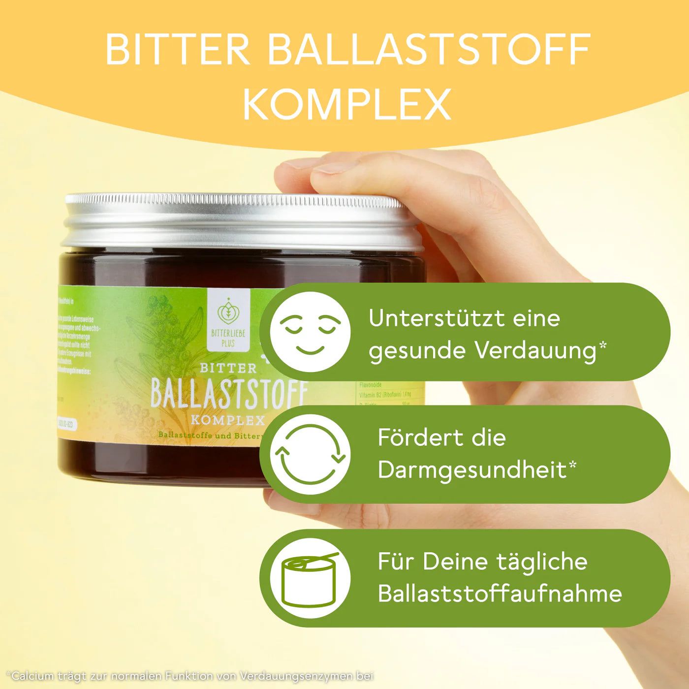 BitterLiebe Ballaststoff Pulver - Mix aus Flohsamenschalen und  Inulin für Verdauung & Darmbalance