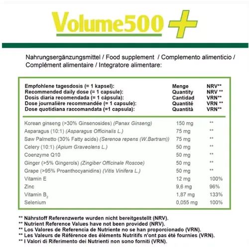 Volume 500 Increase The Quantity And Quality Of Sperm