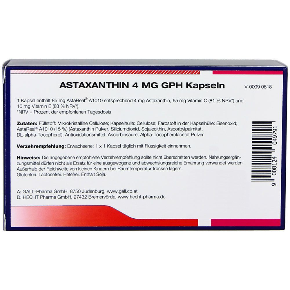 Astaxanthin 4 mg GPH Kapseln 120 St