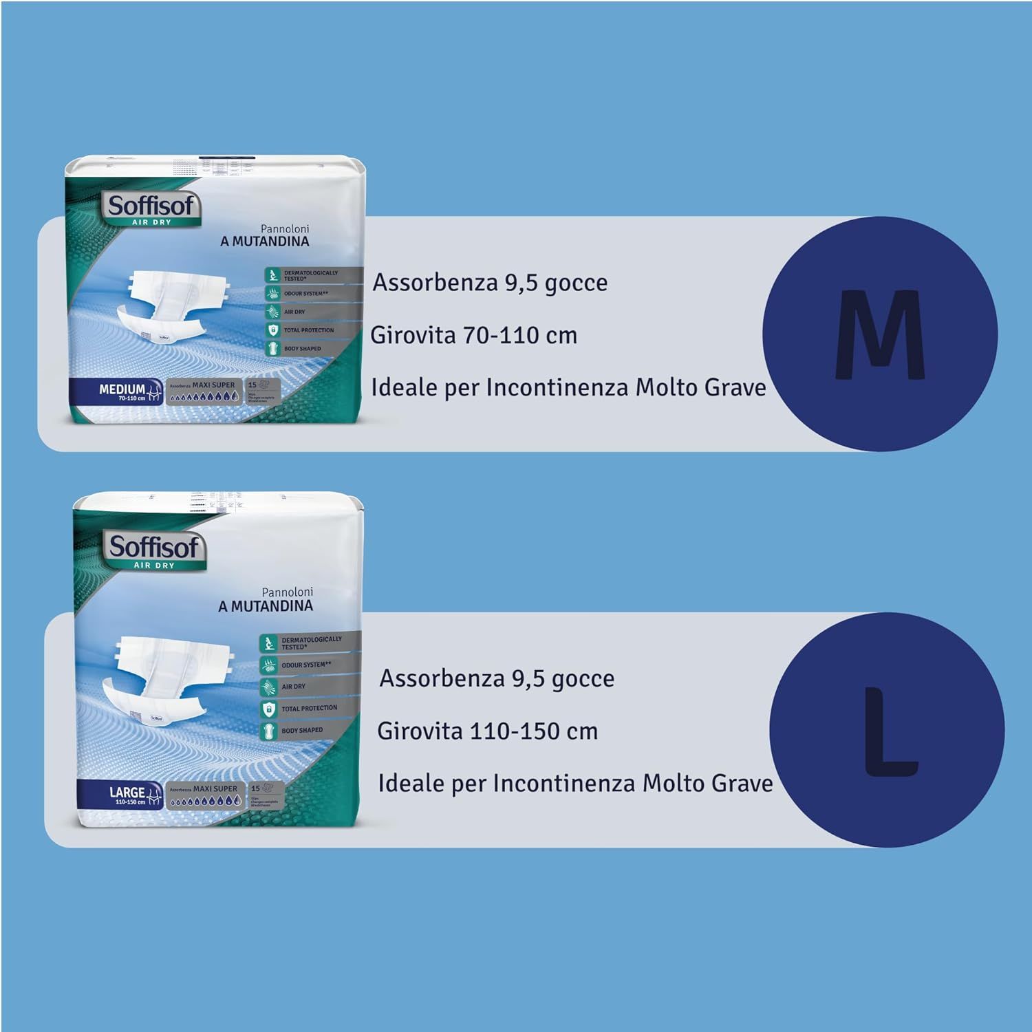 Soffisof Air Dry Windeln für Erwachsene Maxi Super