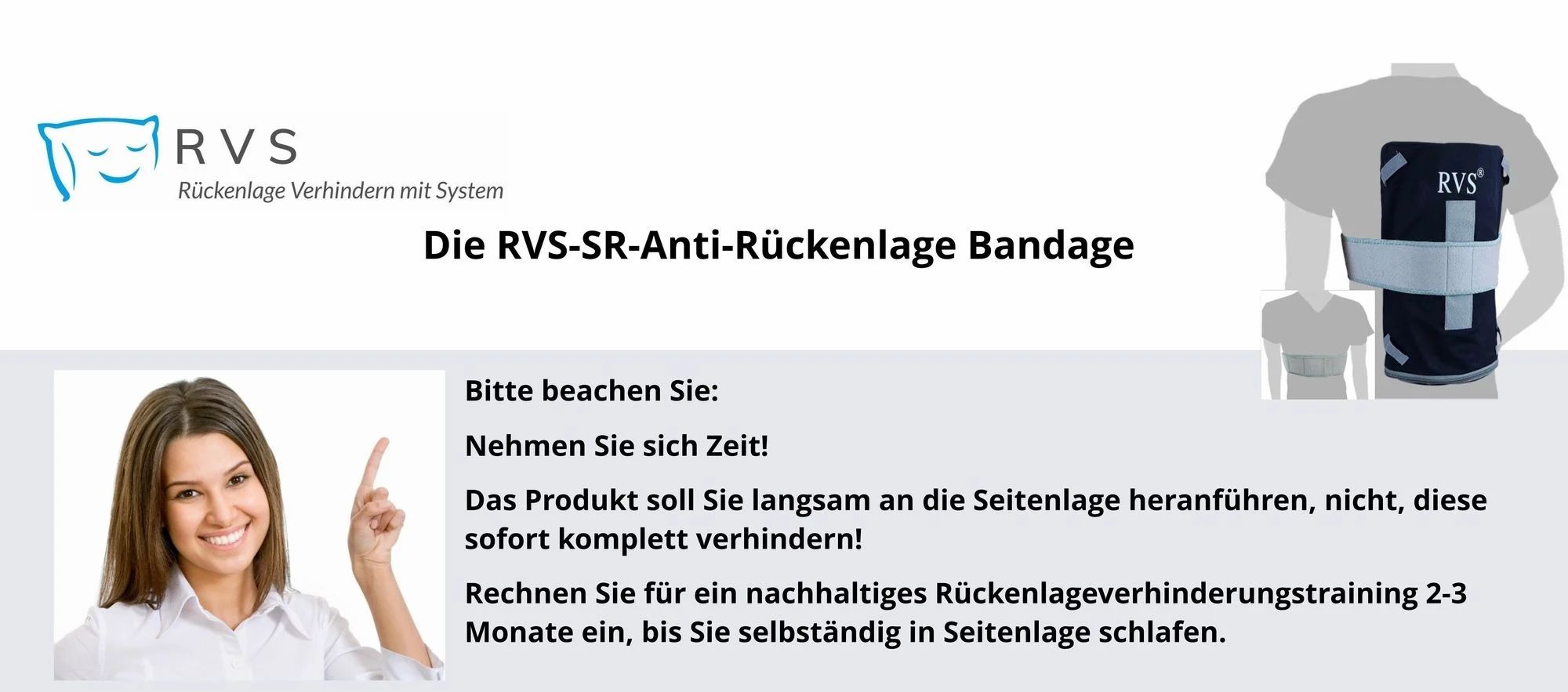 RVS Anti-Schnarch-Bandage SR zur Rückenlageverhinderung