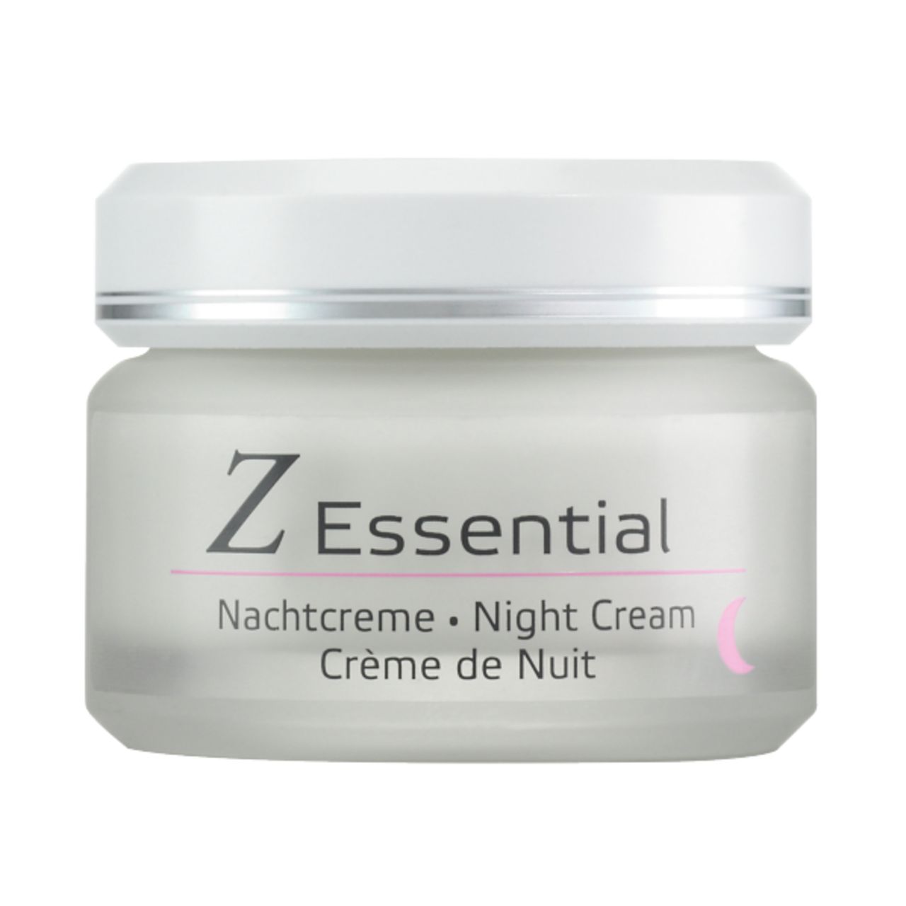 Creme-Glas und Schachtel. Aufschrift: ANNEMARIE BÖRLIND, Z Essential Nachtcreme. 50 ml.