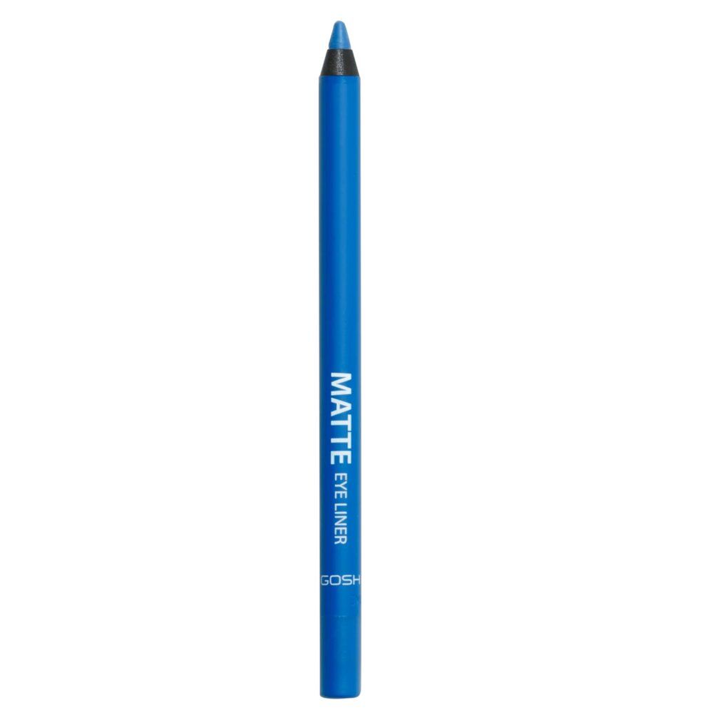 Blauer Gosh Matte Eyeliner. Aufschrift "MATTE EYE LINER" und "GOSH".
