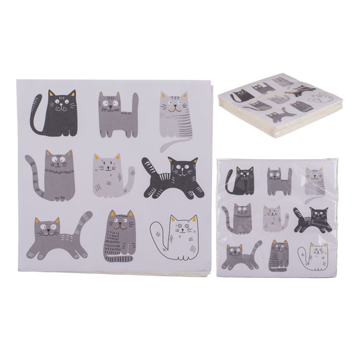 Out of the Blue Papier-Servietten, Funny Kitties