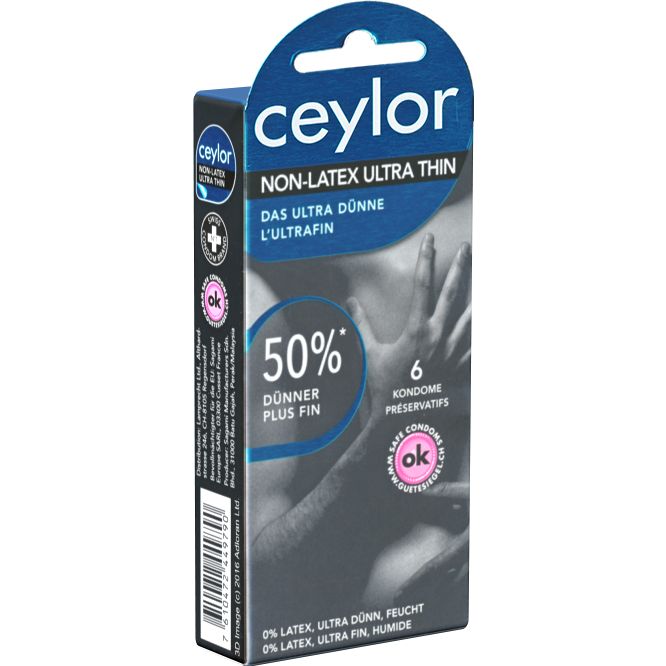 Ceylor *Non-Latex Ultra Thin* ultradünne, latexfreie Kondome für Allergiker (50% dünner)
