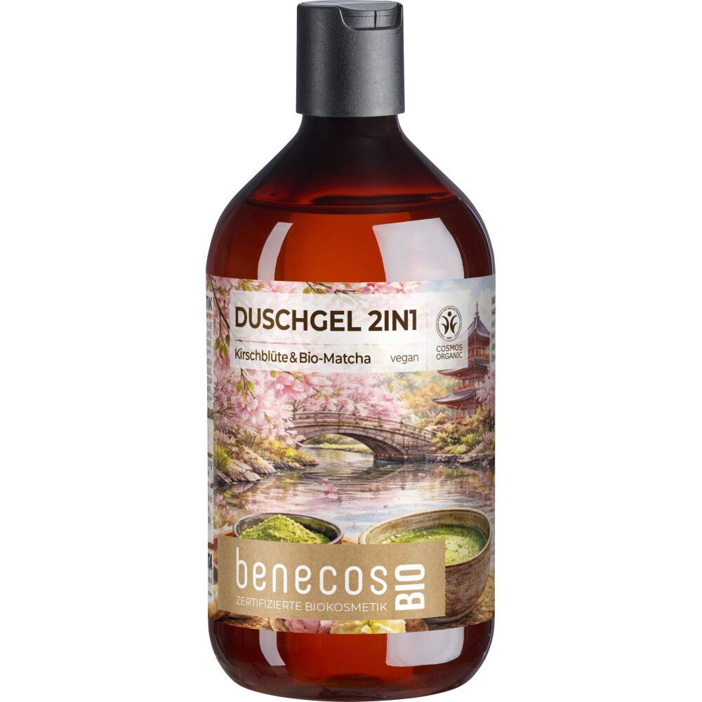 Benecos LE Duschgel Kirschblüte & Matcha 500 ml