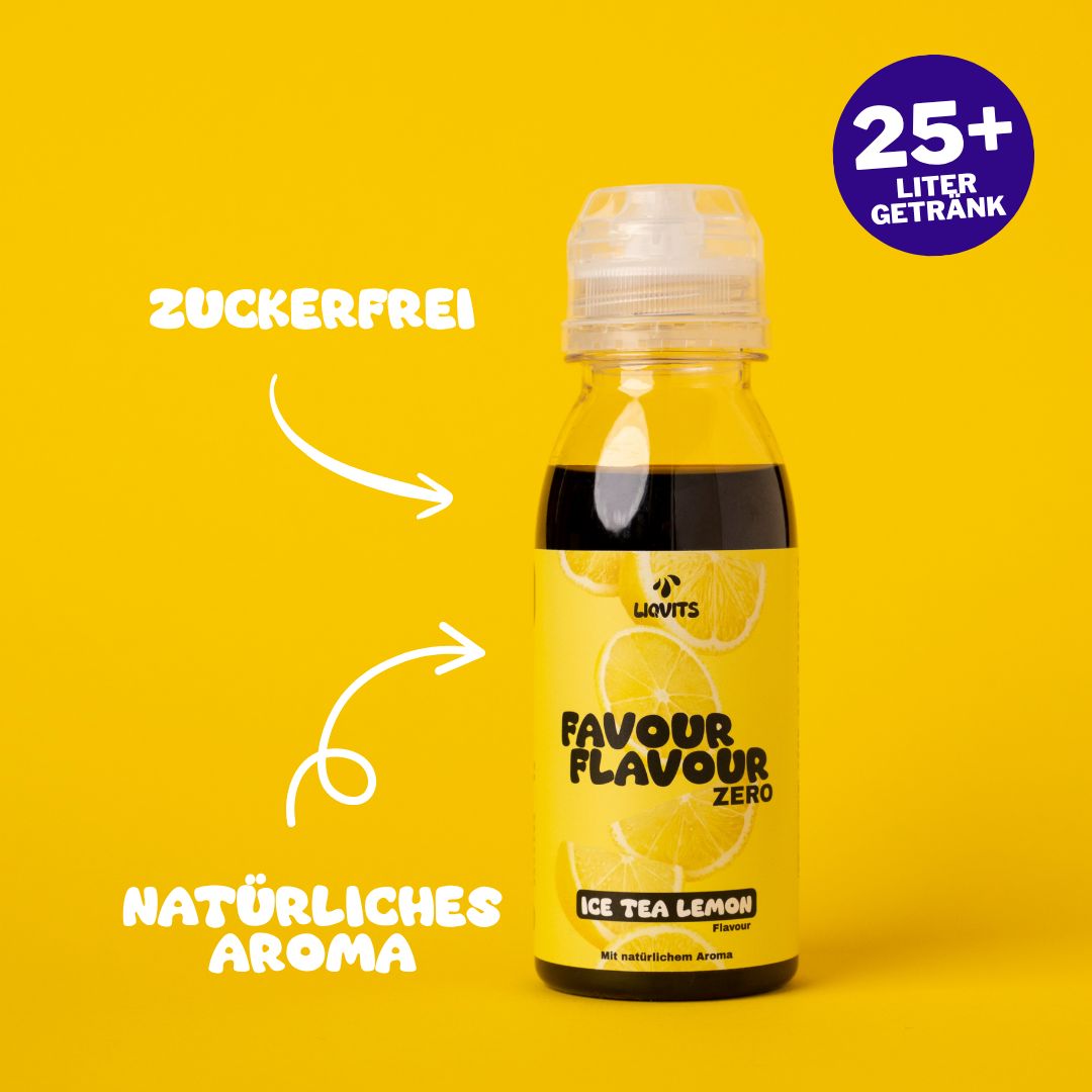 Favour Flavour Ice Tea Lemon Sirup Zero mit natürlichem Aroma