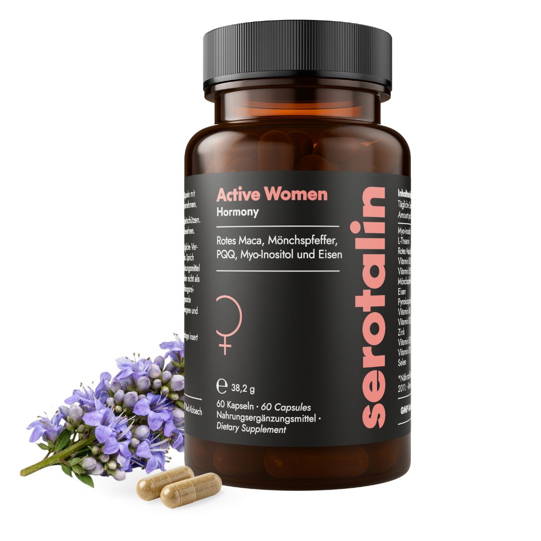 serotalin Active Women Hormony – Hormon Balance¹ für Frauen | Myo-Inositol, Mönchspfeffer & B6¹ 60 St Kapseln