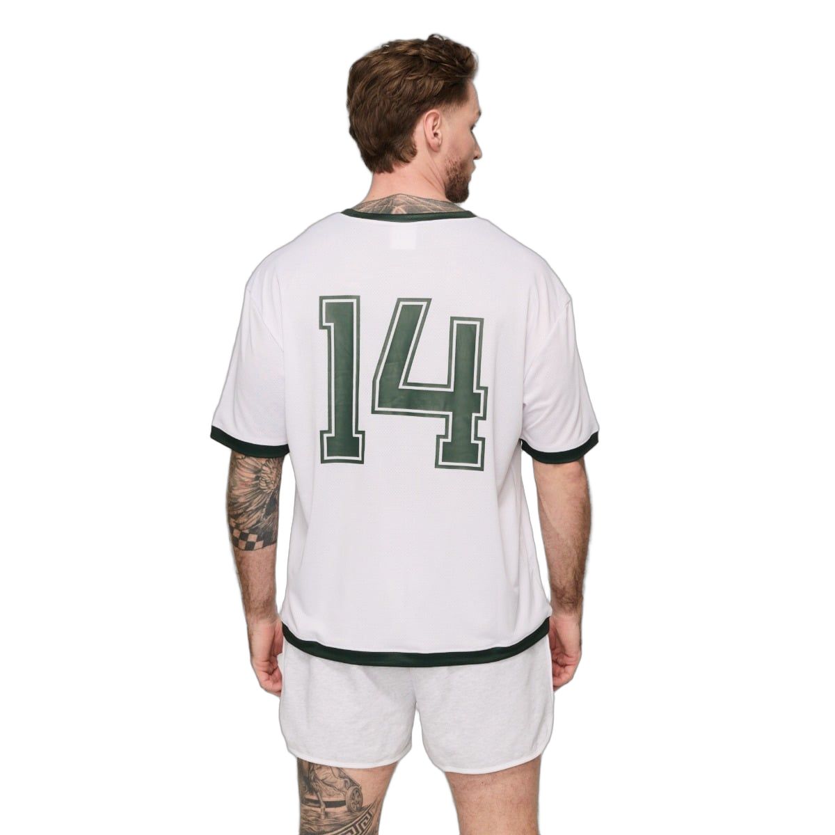 GymBeam Shorts Herren Oversized Varsity Grau