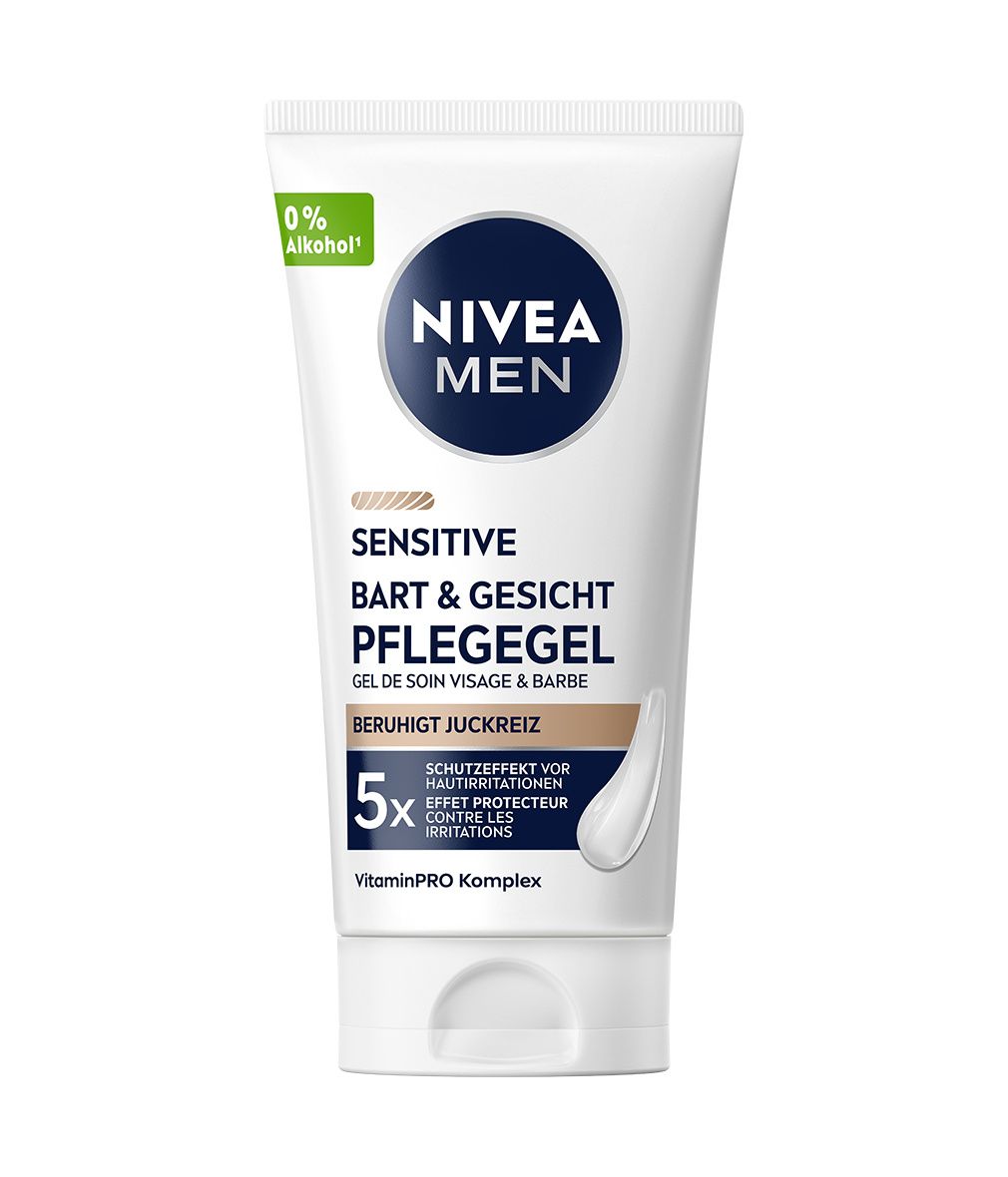 NIVEA MEN Sensitive Bart & Gesichtspflege Gel 2x 50ml